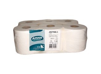 Rolo Tissue Auto-Corte 100M 2F 6U AMOOS c/tampão Rolo Tissue Auto-Corte 100M 2F 6U AMOOS c/tampão